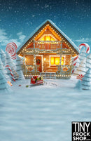 LV-981 12" Fashion Doll Photography Backdrop - Standard - Gingerbread House