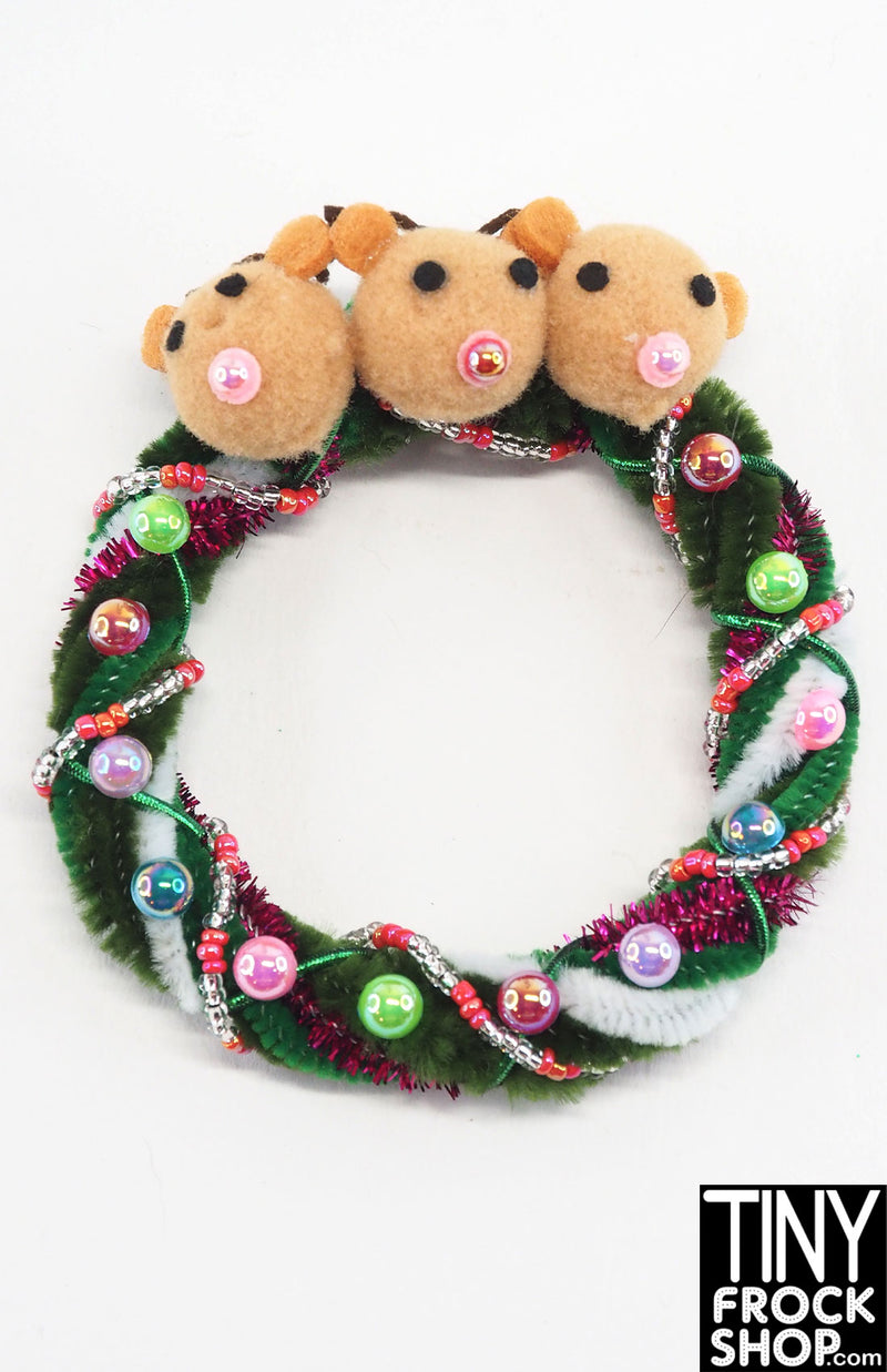 12" Fashion Doll Christmas Reindeer Wreaths By Ash Decker - 3 Styles