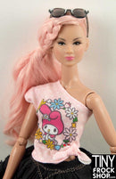 12" Fashion Doll My Melody Asymmetrical Graphic Tee - Tiny Frock Shop
