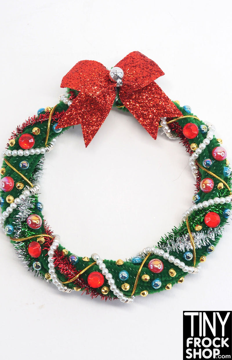 12" Fashion Doll Christmas Bow Wreaths By Ash Decker