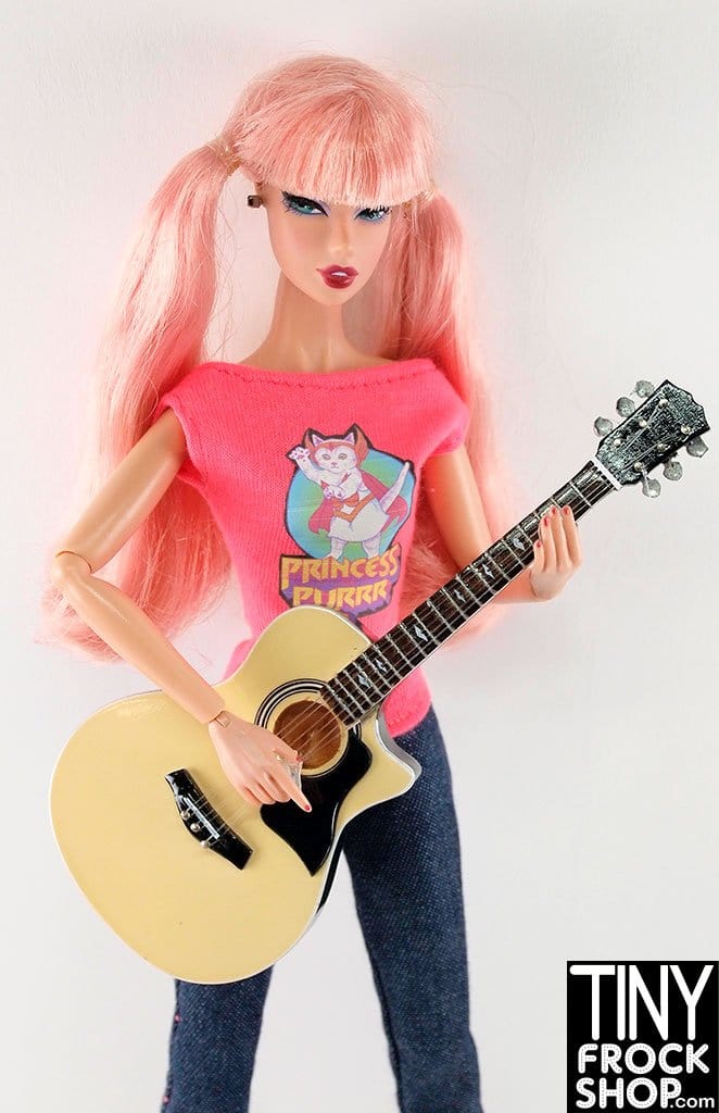 12" Fashion Doll Q Swift Light Wood Acoustic Guitar