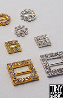 12" Fashion Doll High Quality Metal Rhinestone Mini Buckles - More Shapes and Sizes