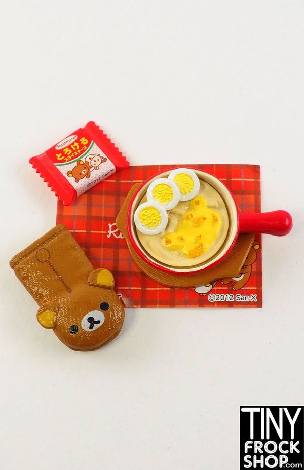 12" Fashion Doll Re-Ment Rilakkuma Breakfast Eggs Kitchen Set 4