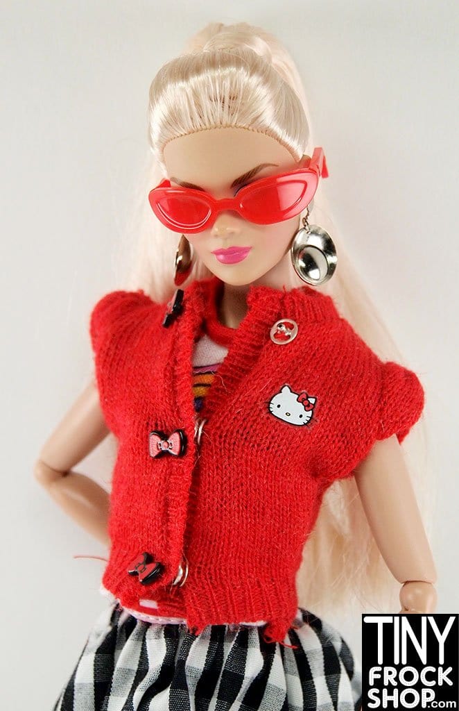 12" Fashion Doll Red Sunglasses