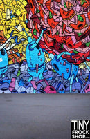 S-1013 12" Fashion Doll Photography Background -Standard - Graffiti City Wall