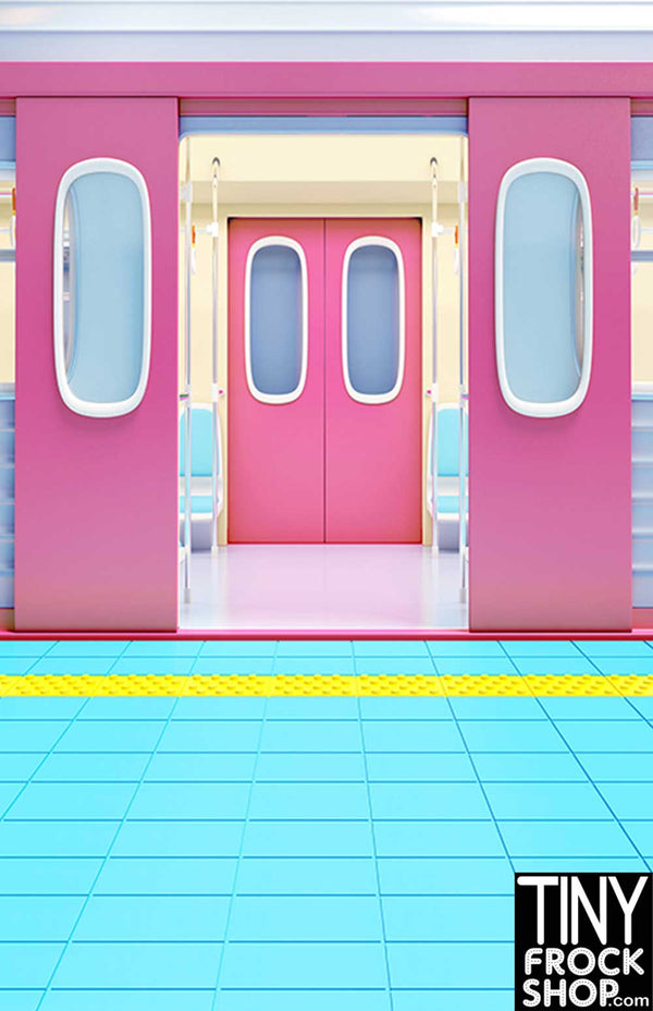 S-3242 Barbie Photography Backdrop - Standard - Kawaii Subway - TinyFrockShop.com