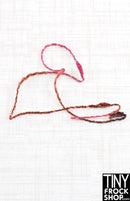 12" Fashion Doll Slubbed Wine Twisted Trim