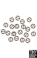 3mm 12" Fashion Doll Super Mini Metal Regal Center Bar Buckles Pack Of 2