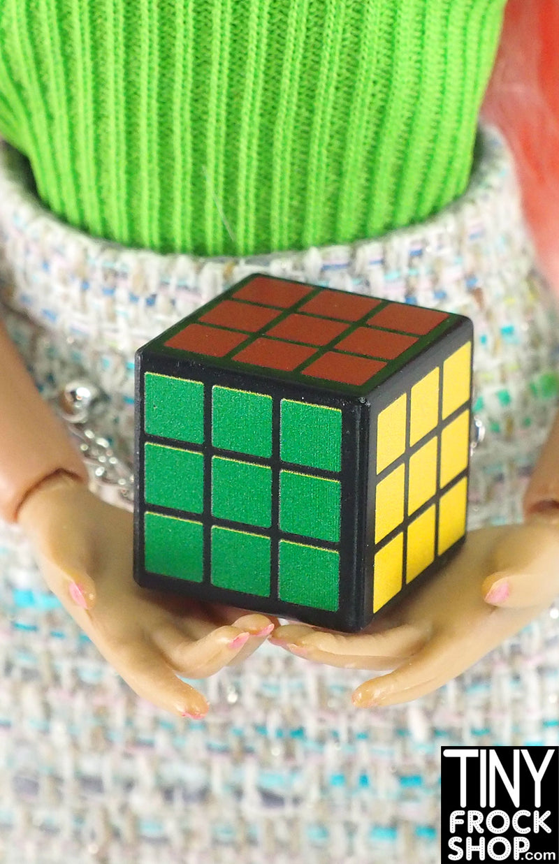 12" Fashion Doll Worlds Smallest Micro Toy Box Mini Rubiks Cube-RARE