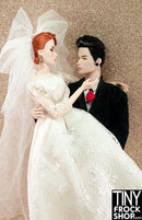 12" Fashion Doll Angelic Lace Wedding Dress And Bow Veil