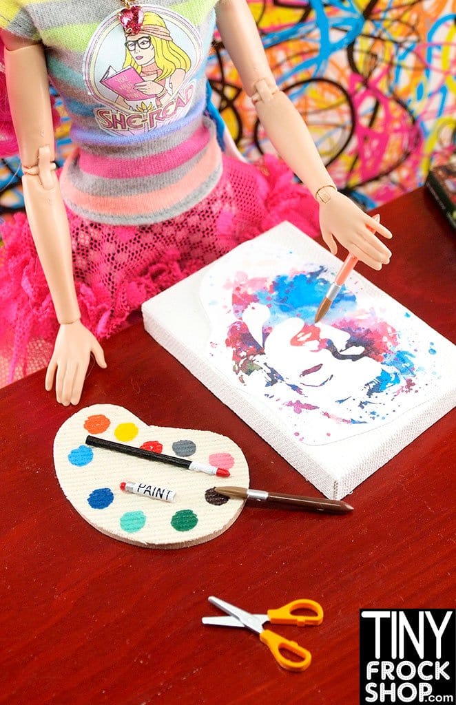 12" Fashion Doll Art Painting Palette