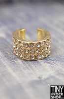 Banded Rhinestone Gold or Silver Bracelet - TinyFrockShop.com