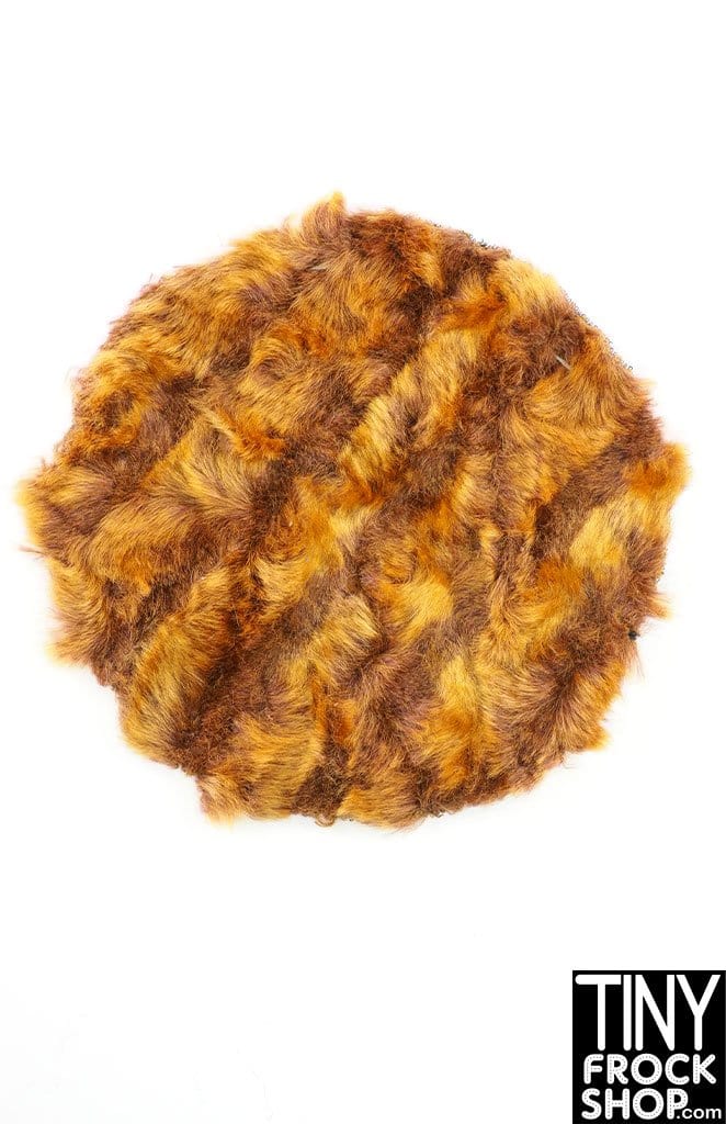 12" Fashion Doll 6 inch Round Fur Area Rugs by Pam Maness