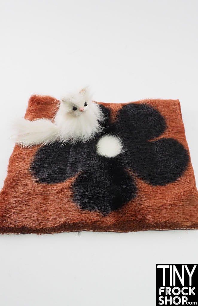 12" Fashion Doll 7-8 inch Square Fur Area Rugs by Pam Maness