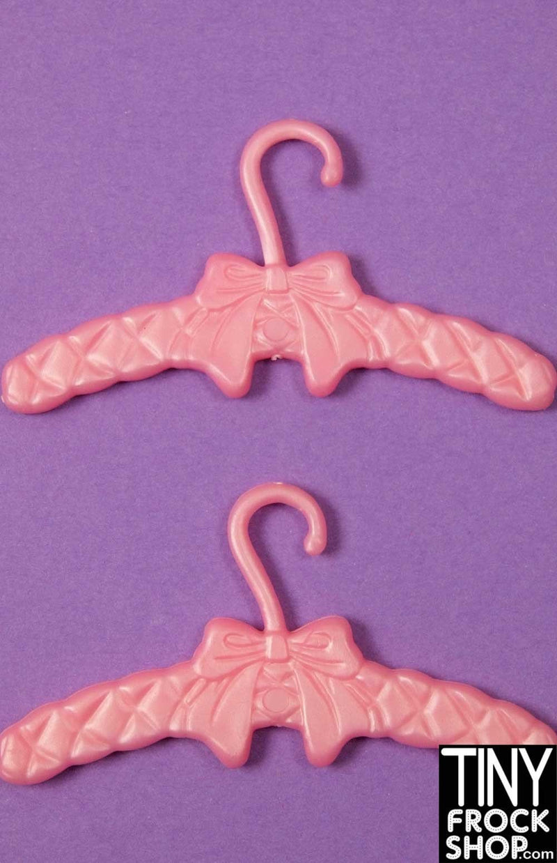 Barbie Glamorous Faux Padded Bow Hanger Set of 2 - Tiny Frock Shop