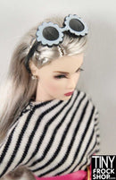 12" Fashion Doll Black N White Flower Sunglasses - Tiny Frock Shop