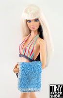 12" Fashion Doll Blue Terry Cloth Square Towel