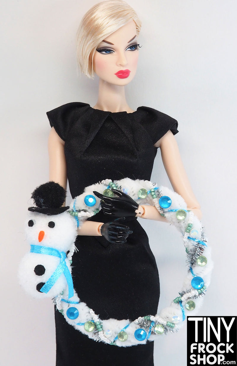12" Fashion Doll Christmas Snowman Wreaths By Ash Decker - 4 Styles