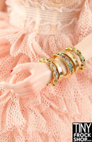 12" Fashion Doll Colorful Rhinestone Bangle Bracelets