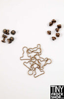 1/16 Inch-  12 Inch Fashion Doll Sized Overall Rivet Button and Hook - Pack of 2 - TinyFrockShop.com