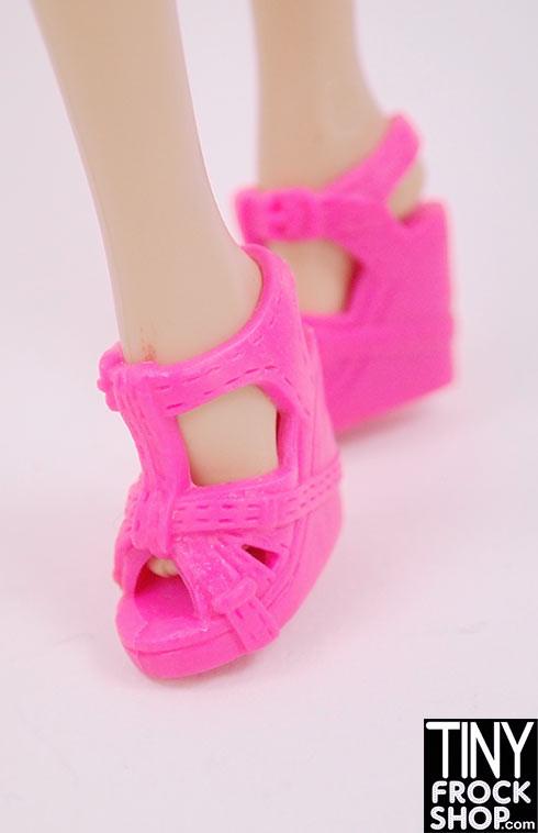 12 Inch Fashion Doll Buckle Wrapped Wedges - Tiny Frock Shop