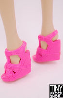 12 Inch Fashion Doll Buckle Wrapped Wedges - Tiny Frock Shop