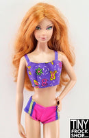 12" Fashion Doll Butterfly And  Colorblocked Fun Swim Set