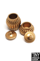 12" Fashion Doll Metal Enamel Containers with Lids - Set of 2 - More Colors