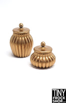 12" Fashion Doll Metal Enamel Containers with Lids - Set of 2 - More Colors