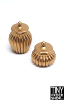 12" Fashion Doll Metal Enamel Containers with Lids - Set of 2 - More Colors