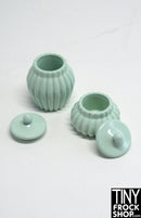 12" Fashion Doll Metal Enamel Containers with Lids - Set of 2 - More Colors