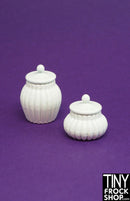 12" Fashion Doll Metal Enamel Containers with Lids - Set of 2 - More Colors