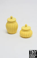 12" Fashion Doll Metal Enamel Containers with Lids - Set of 2 - More Colors