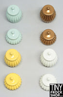 12" Fashion Doll Metal Enamel Containers with Lids - Set of 2 - More Colors