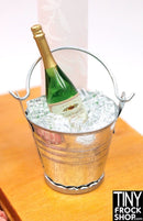 12 Inch Fashion Doll New Metal Ice Bucket, Ice and Champagne Bottle - TinyFrockShop.com