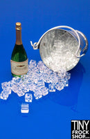 12 Inch Fashion Doll New Metal Ice Bucket, Ice and Champagne Bottle - TinyFrockShop.com
