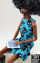 FKR71 Chococat Blue Graphic Dress - TinyFrockShop.com
