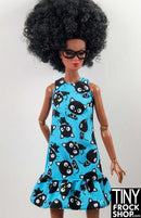 FKR71 Chococat Blue Graphic Dress - TinyFrockShop.com
