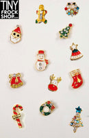 Christmas Magnetic Brooches by Pam Maness for TFS - TinyFrockShop.com