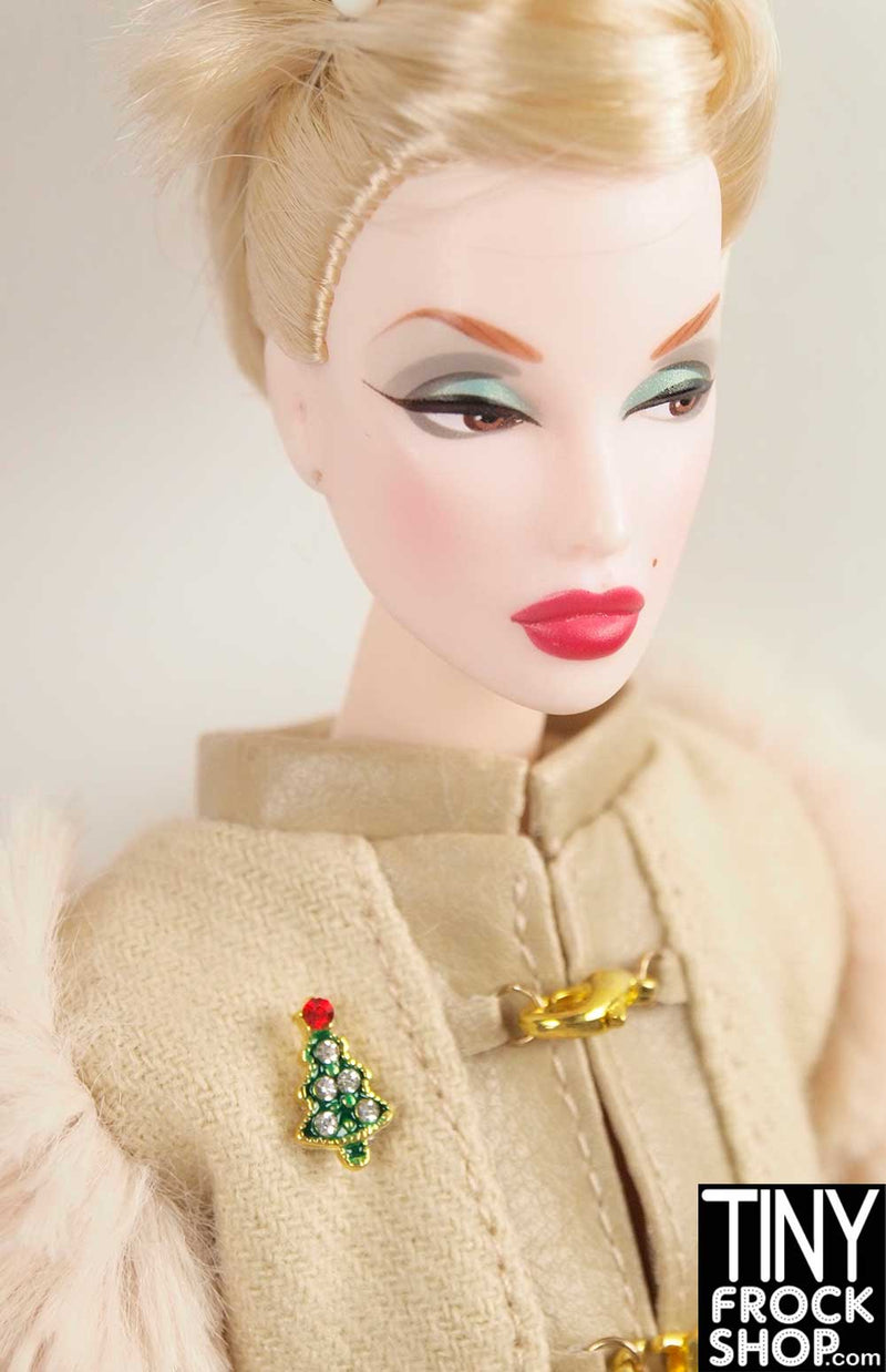 Barbie Christmas Magnetic Brooches by Pam Maness for TFS - TinyFrockShop.com