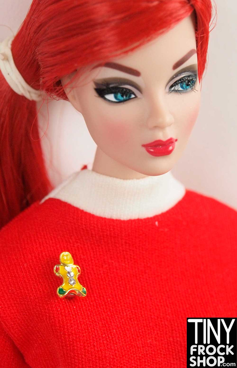 Barbie Christmas Magnetic Brooches by Pam Maness for TFS - TinyFrockShop.com