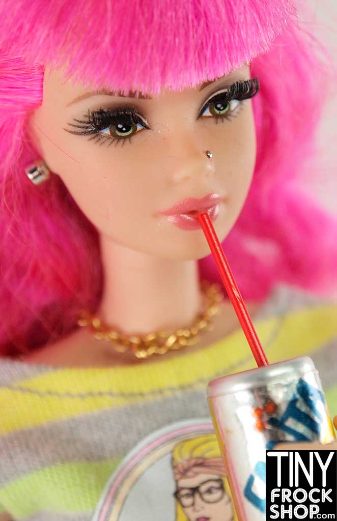 12" Fashion Doll Colorful Silicone Straws Pack of 12 By Ash Decker