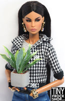 12" Fashion Doll Concrete Vase Plant