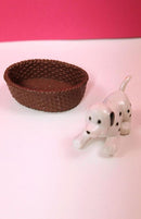 Crouching Puppy with Bed - TinyFrockShop.com