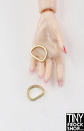 5MM - 12" Fashion Doll Mini Metal D Rings - Pack of 2 pieces