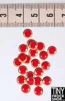 6mm - Mini Round High Quality Enamel and Gold Button Trim - Pack of 12 - Tiny Frock Shop