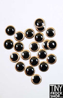 6mm - Mini Round High Quality Enamel and Gold Button Trim - Pack of 12 - Tiny Frock Shop