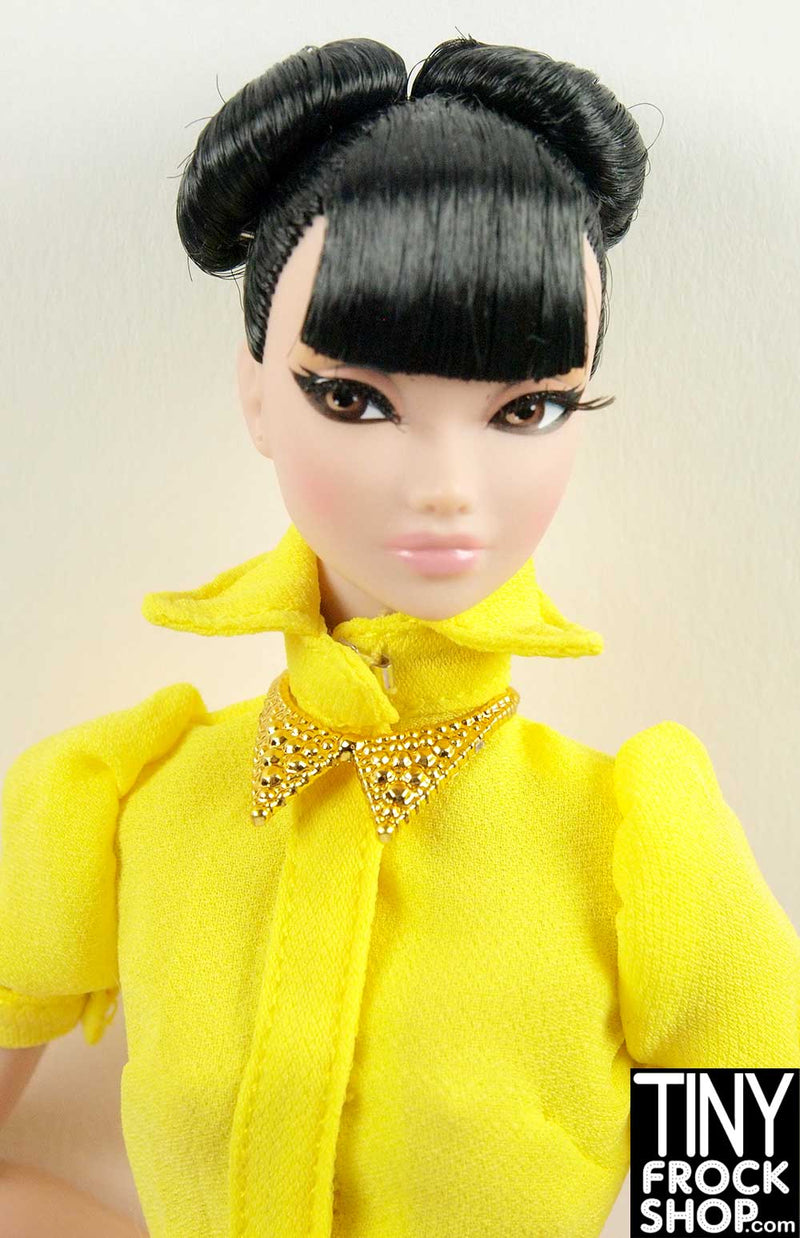 12" Fashion Doll Gold Stud Collar Necklace