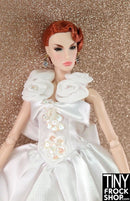 12" Fashion Doll Grandiose Satin And Embroidered Wedding Dress