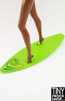 12" Fashion Doll Green Surfboard With Turtle